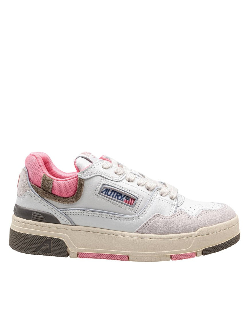 Autry White-Geranium Suede/Nubuck Clc Low Sneakers