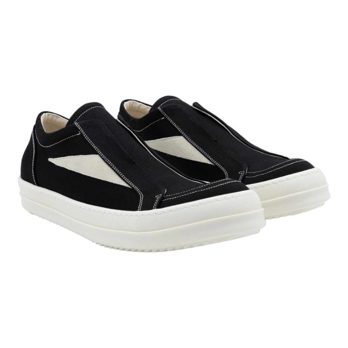 Drkshdw By Rick Owens Slip-On Sneakers With Distinctive Triangular Accent