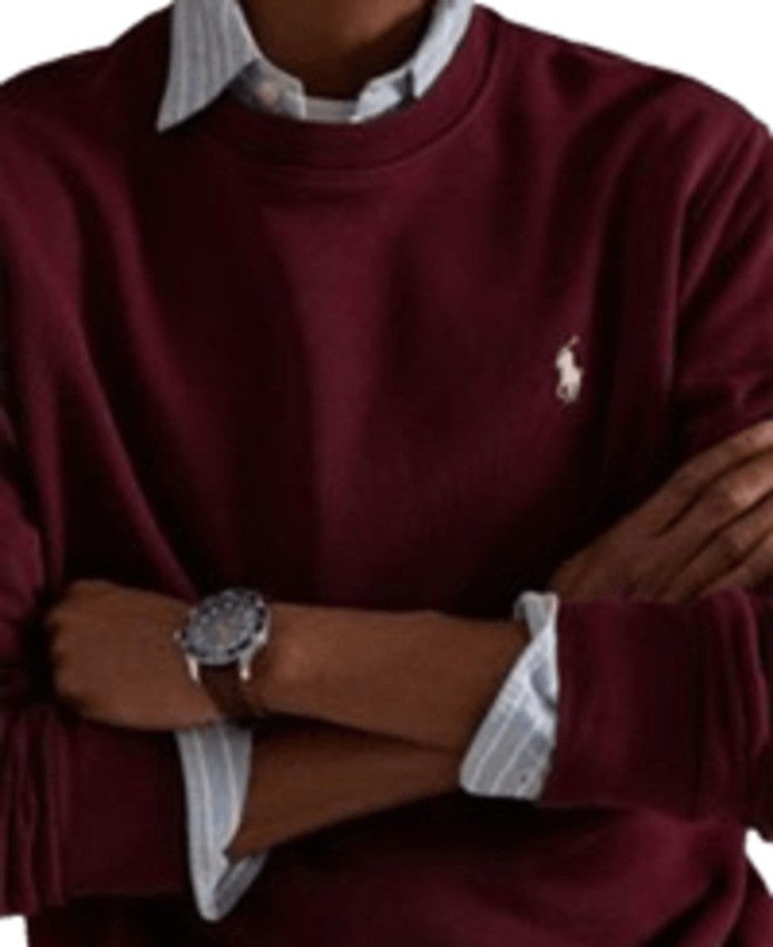 Polo Ralph Lauren Crewneck Sweatshirt In Vintage Washed Burgundy