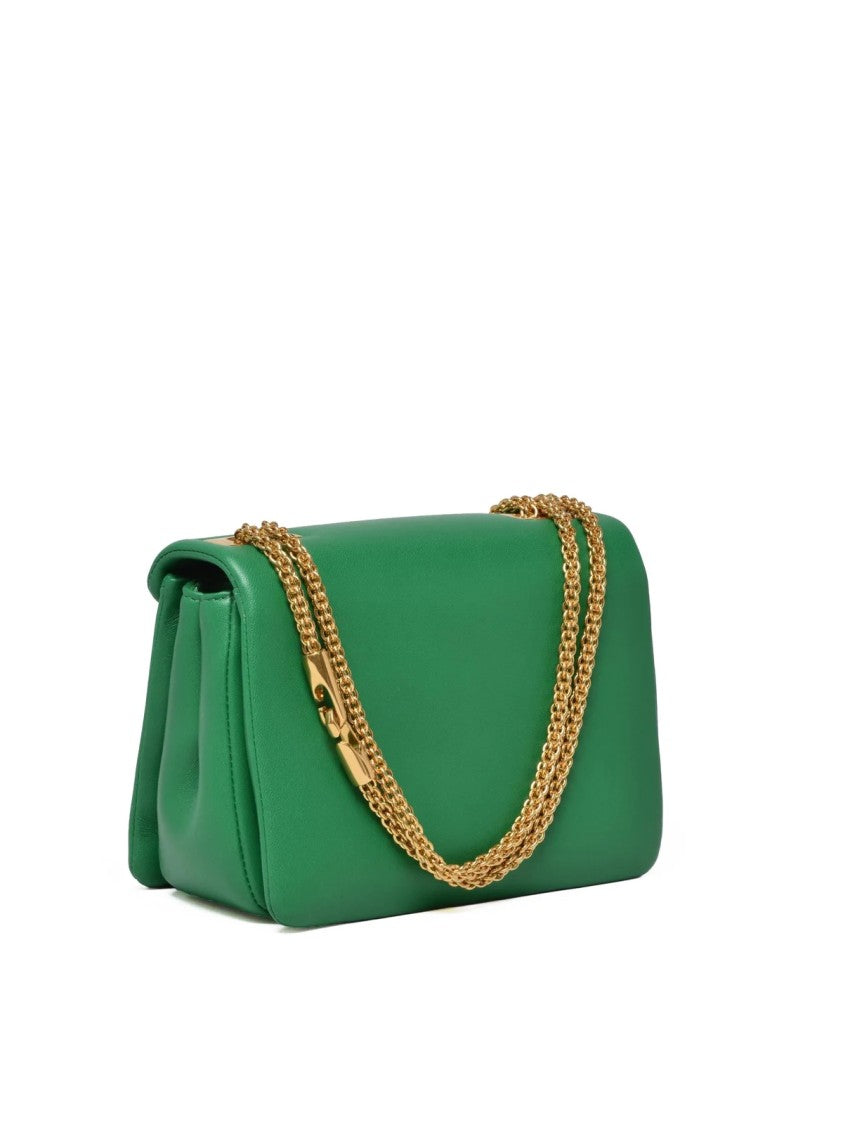 Valentino Garavani Structured Leather Shoulder Bag With Pyramid Stud Accents