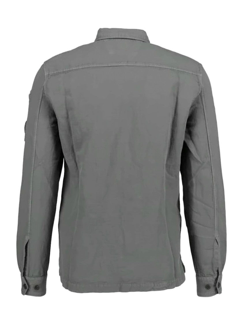 C.P. Company Textured Grey Long-Sleeve Shirt