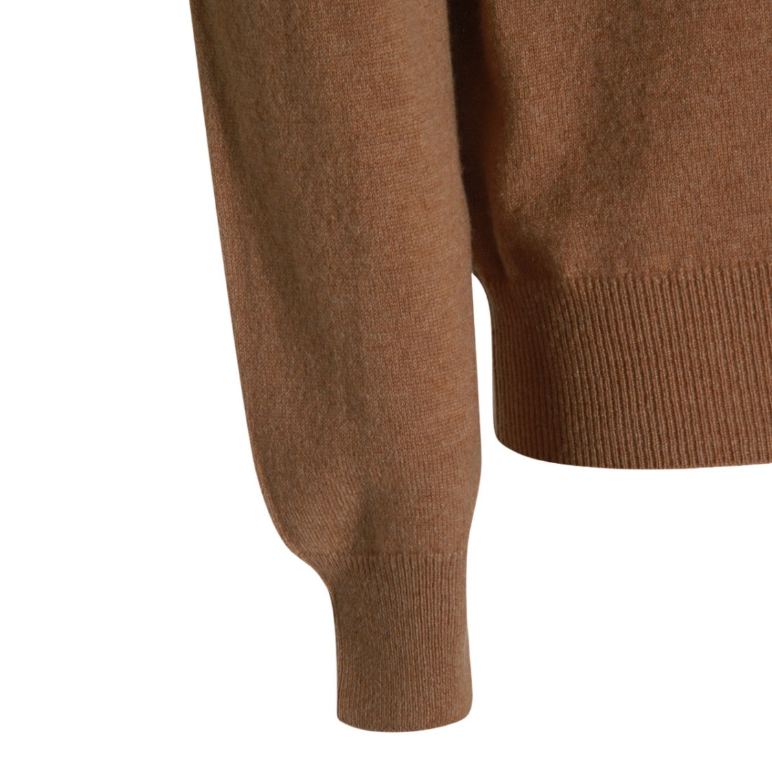 Malo Fine-Knit Brown Sweater With Classic Crew Neckline