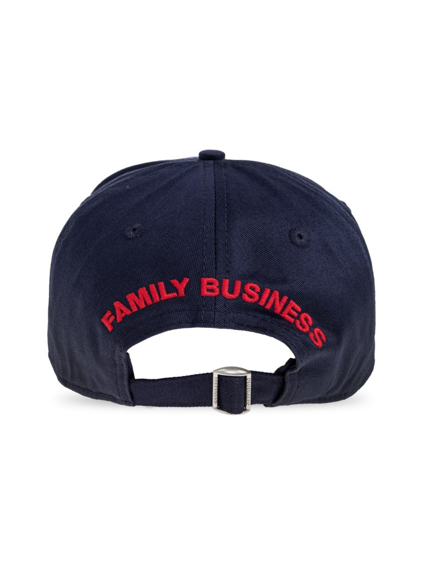 Dsquared2 Navy Blue Dsq2 Bros Logo Cotton Baseball Cap