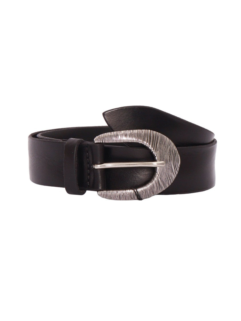 Claudio Orciani Black Calf Textured Belt