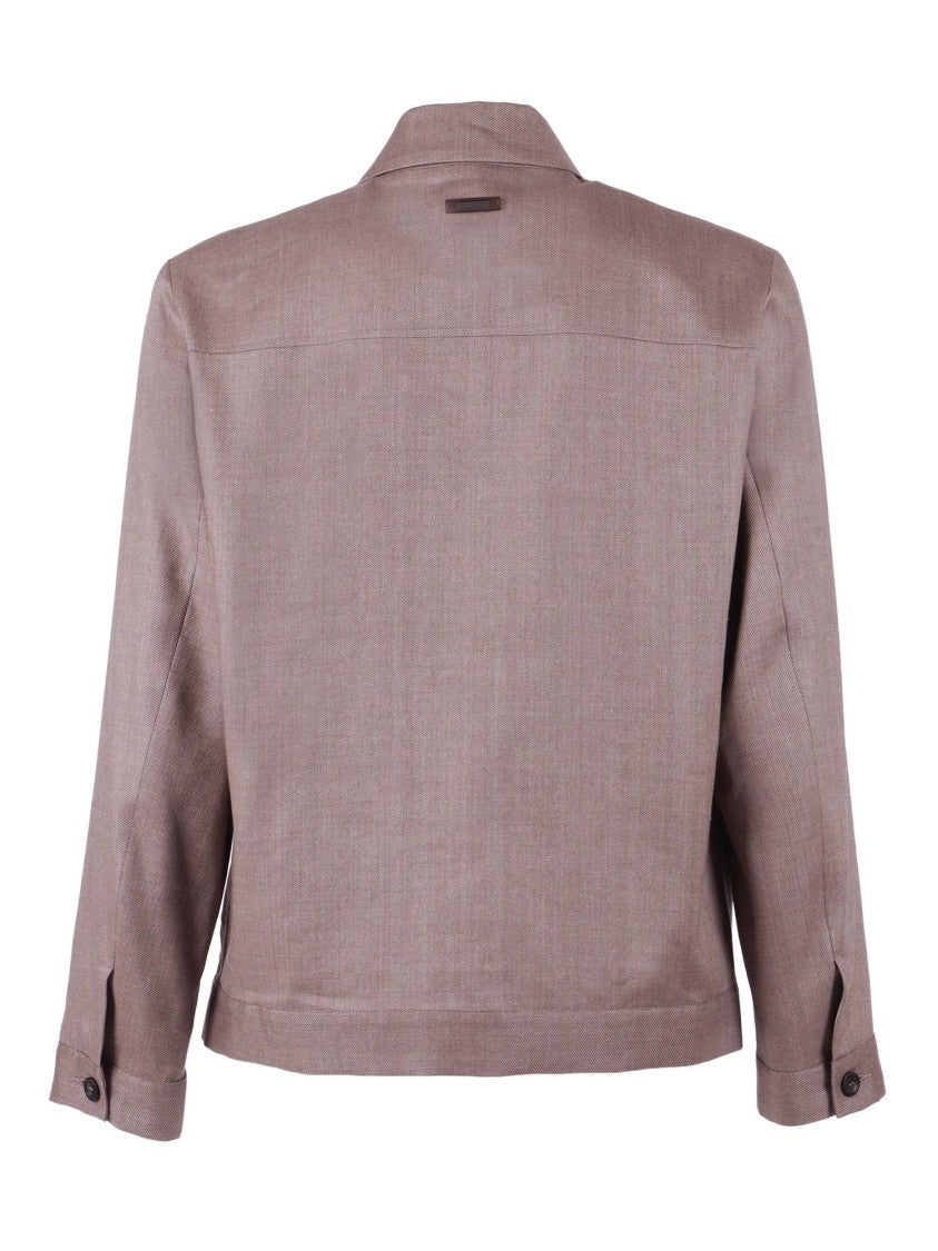 Peserico Structured Classic Collar Casual Jacket