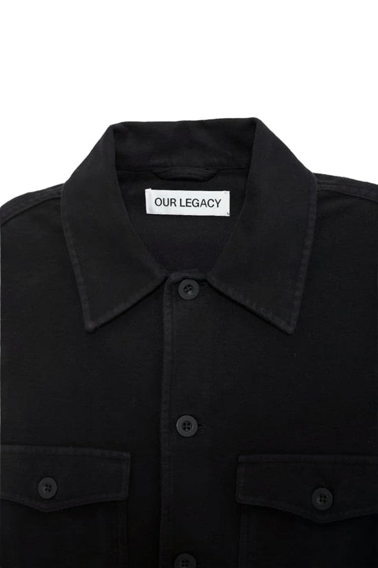 Our Legacy Minimalist Black Long-Sleeve Shirt With Classic Collar