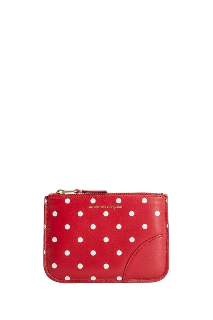 Comme Des Garçons Rectangular Red Cowhide Leather Pouch
