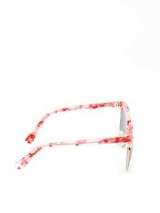 Moli@Limo Multicolor Accented Round Sunglasses With Green Lenses