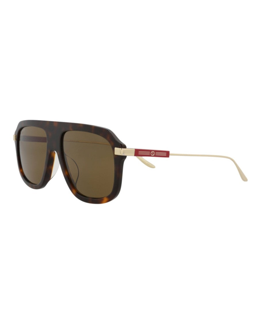Gucci Aviator-Frame Acetate Sunglasses With Tortoiseshell Pattern