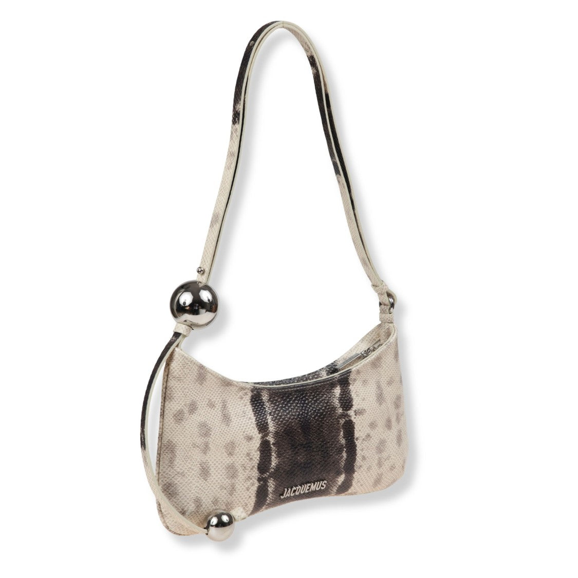 Jacquemus Le Bisou Perle Snake-Effect Shoulder Bag