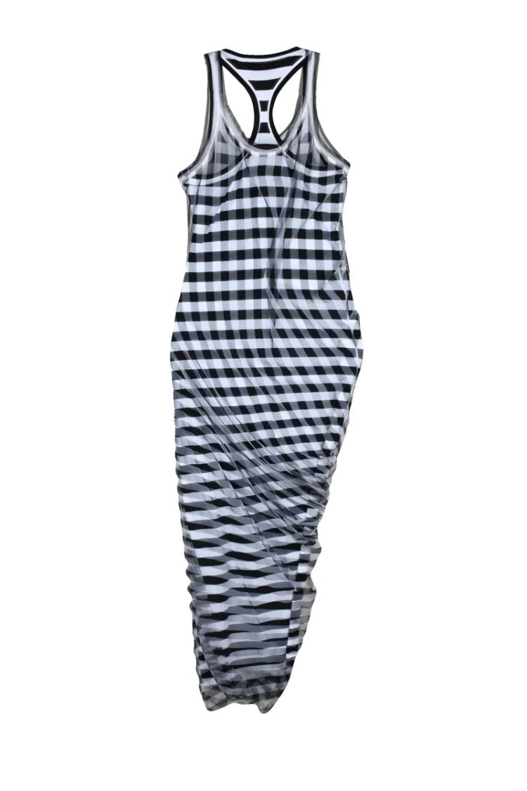 Sportmax Long Dress Lycra And Tulle - Black/White