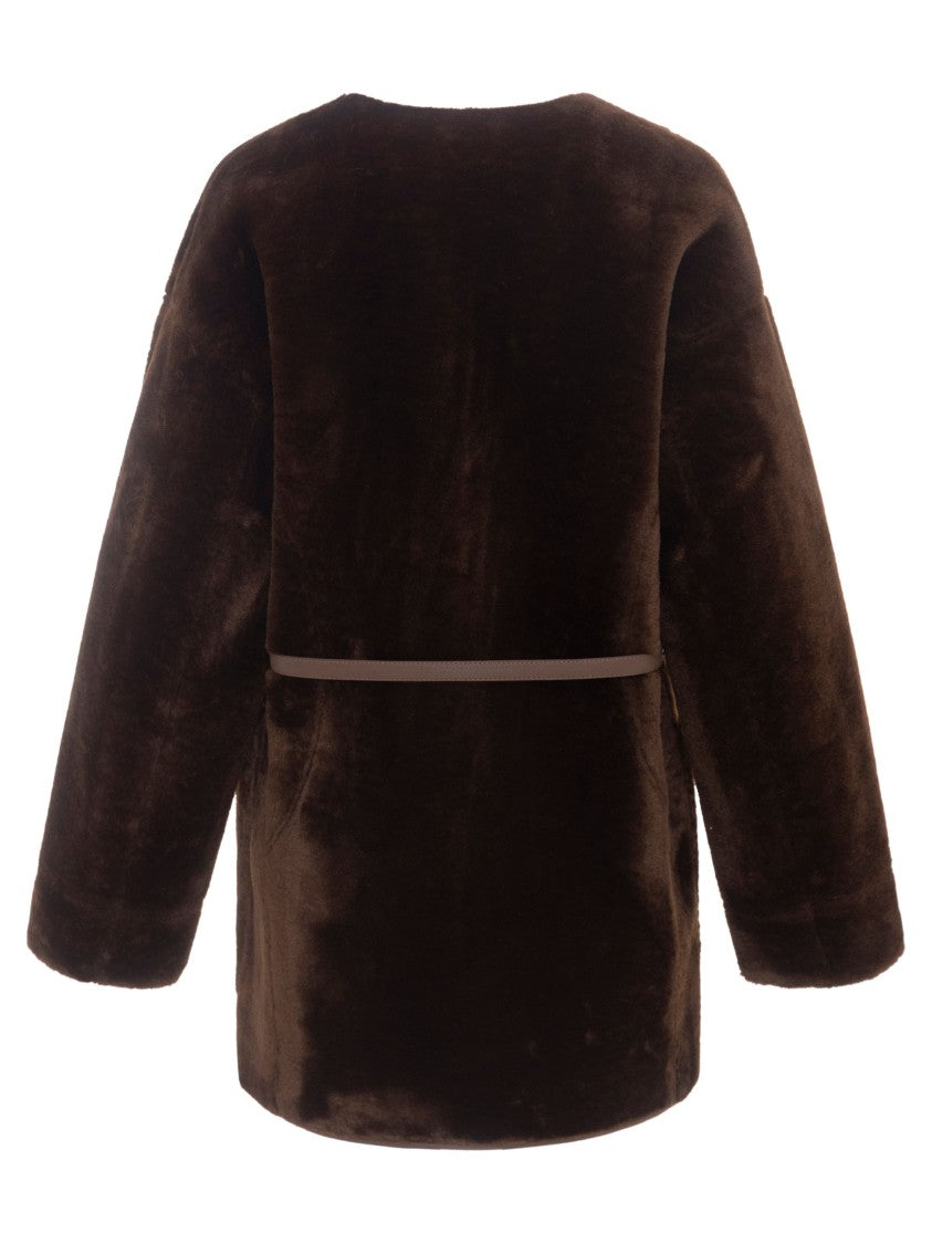 Urbancode Plush Reversible Jacket With Double-Breasted Closure And Cuffed Sleeves