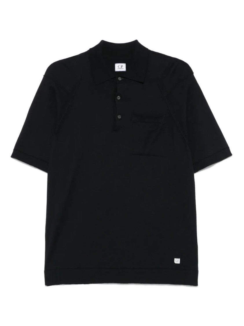 C.P. Company Midnight Blue Cotton Polo Shirt