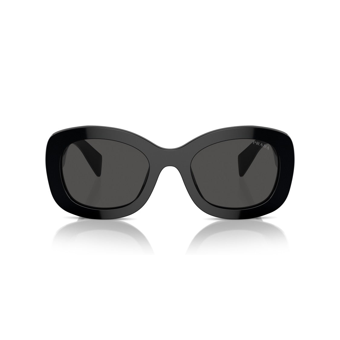 Prada 0Pr A13s Oversized Rectangular Black Acetate Sunglasses