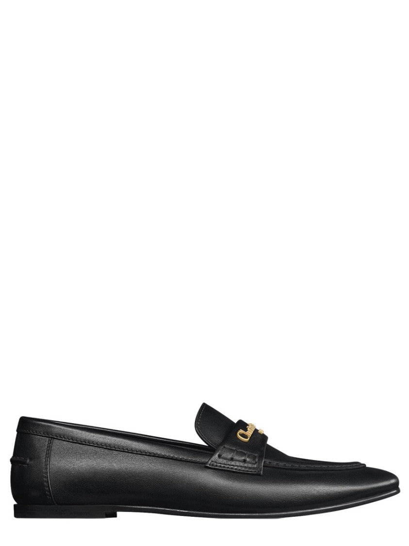 Dior Black Boy Pointed Calfskin Flats