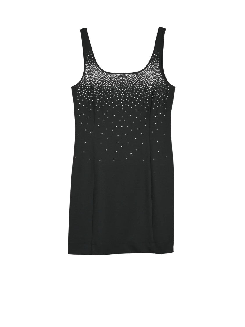 Marella Studded Black Sheath Dress With Gradient Details