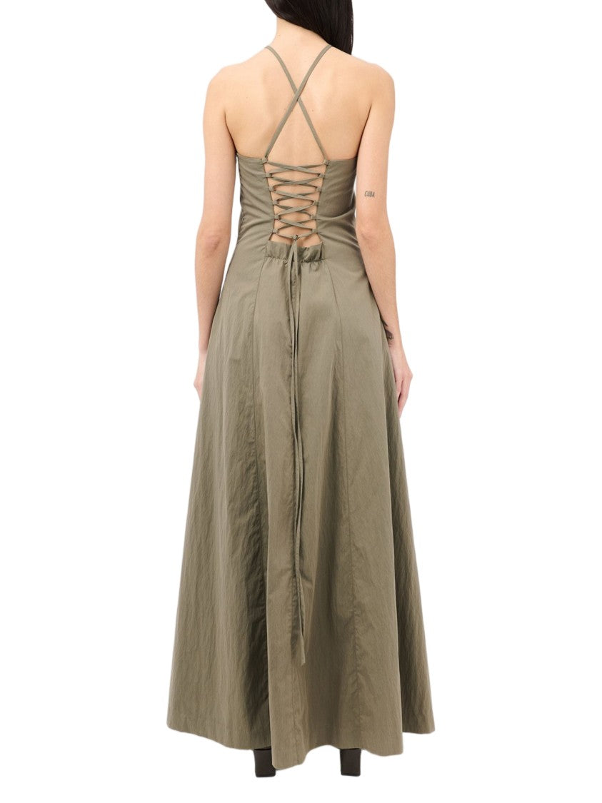 Our Legacy Poise Fitted Crisscross Midi Dress