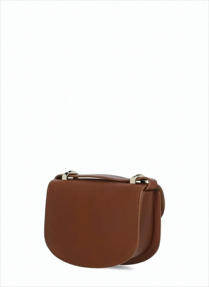 A.P.C. Structured Calf Leather Crossbody Bag