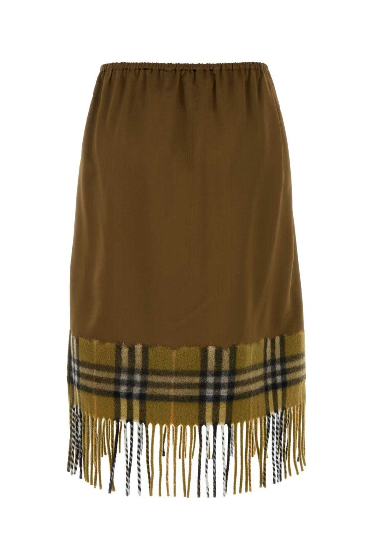 Burberry Biscuit Satin Skirt