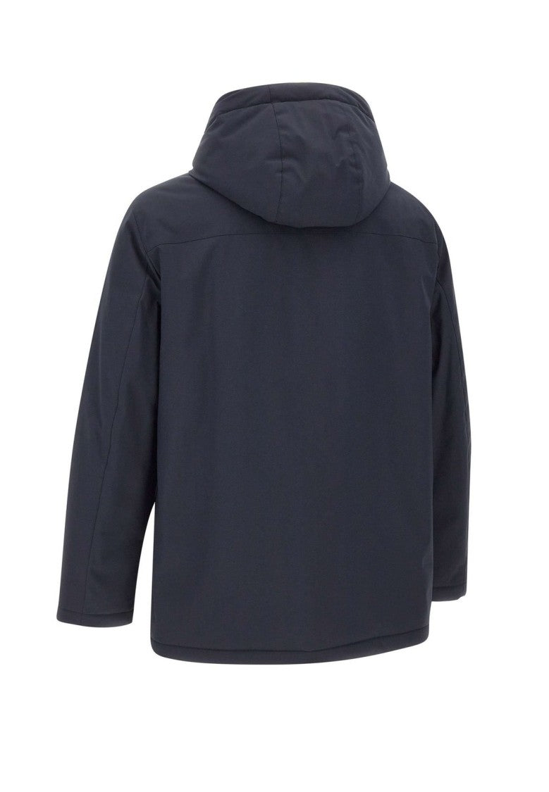 Fay Hooded Coat With Front Button Closure