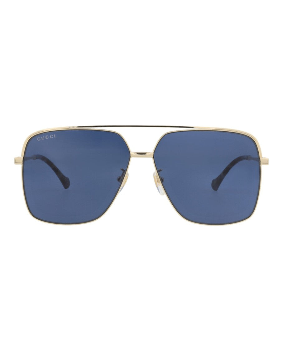 Gucci Aviator-Frame Metal Sunglasses