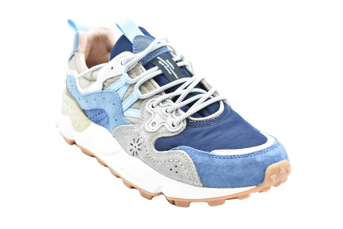 Flower Mountain Sneakers In Navy And Khaki Suede