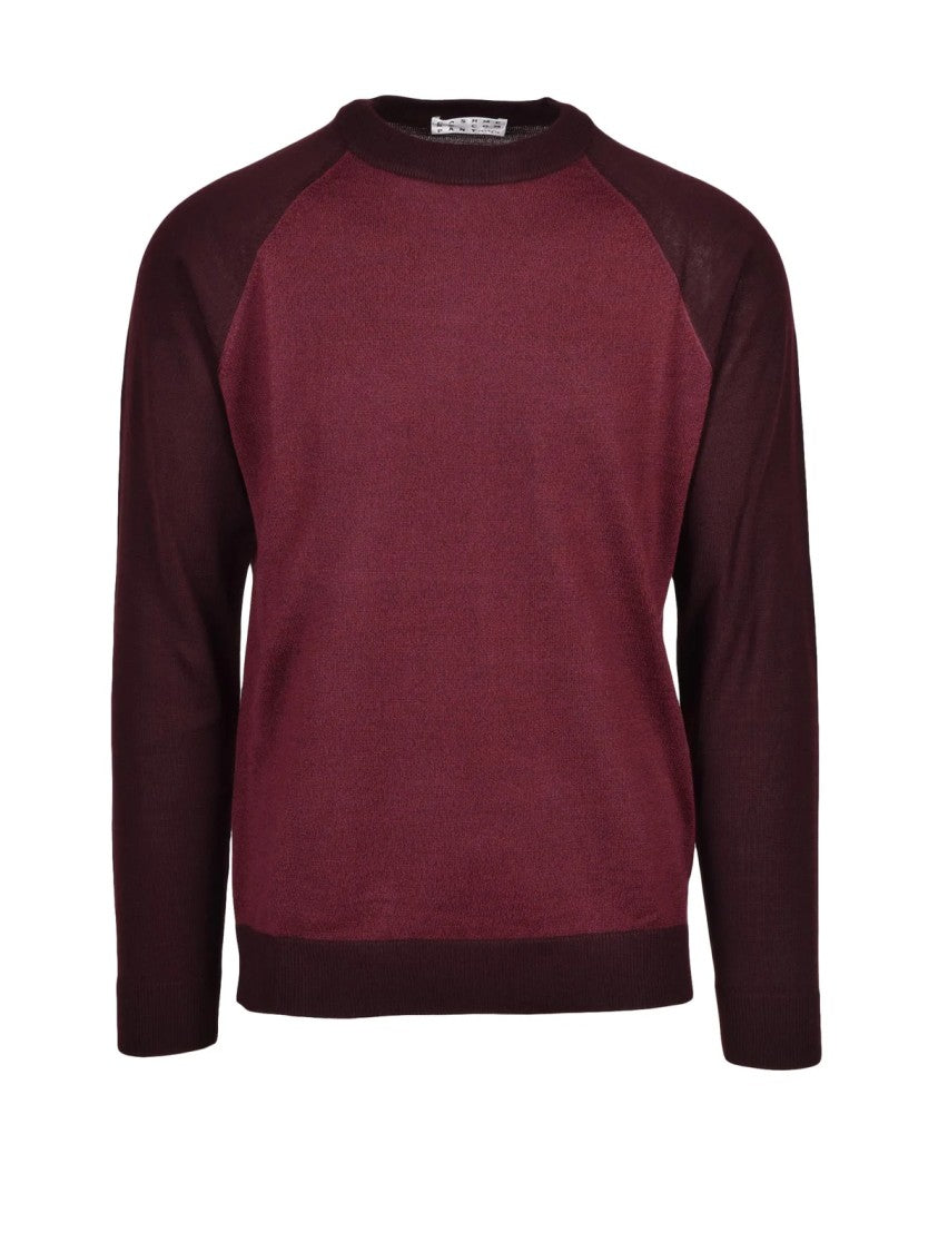 Cashmere Company P. Raglan Sleeve Cashmere Blend Sweater With Two-Tone Design