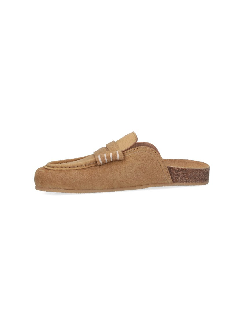 J. W. Anderson Light Brown Suede Slip-On Mules