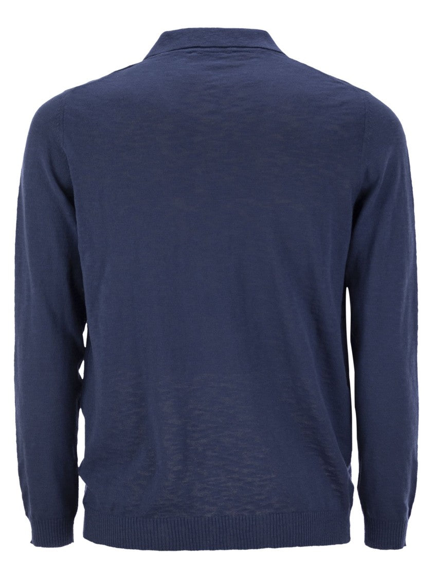 Pt Torino Buttonless Collar Polo Shirt With Slim Fit