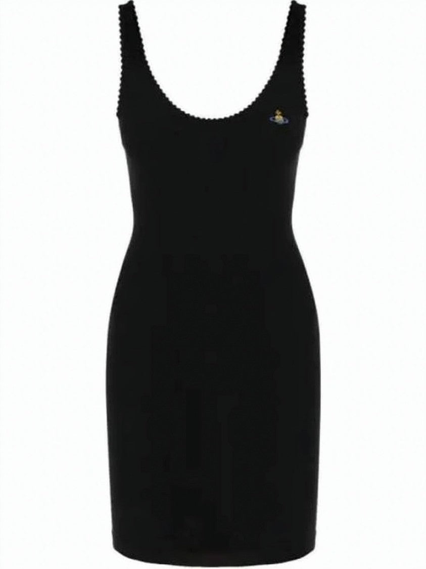 Vivienne Westwood Fitted Midi Dress With Scoop Neckline