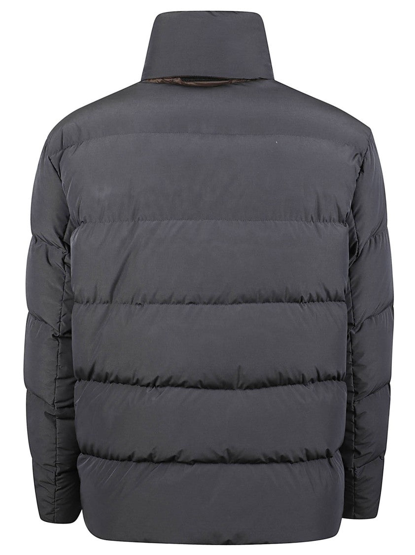 Fay High-Stand Collar Structured Puffer Down Jacket