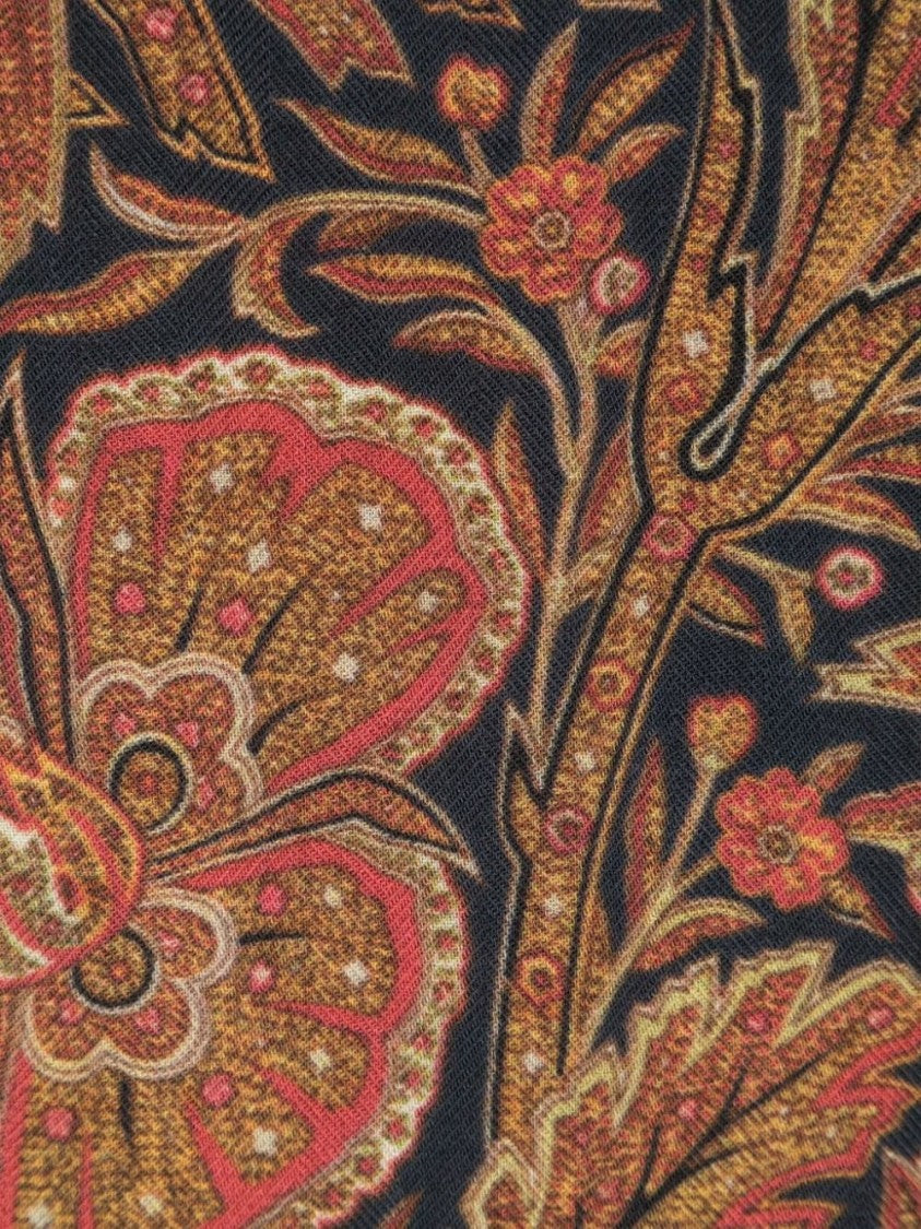 Etro Floral Pattern Cashmere Blend Scarf