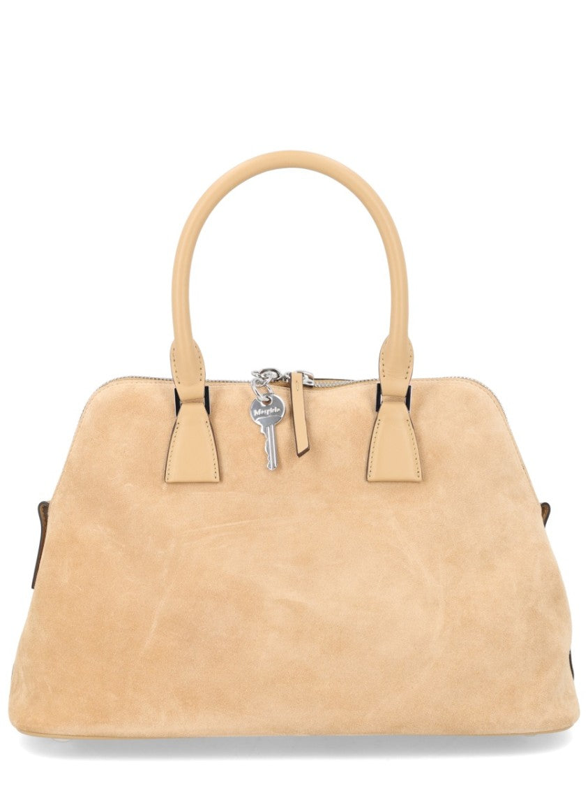 Maison Margiela Neutrals 5Ac Medium Suede Tote Bag