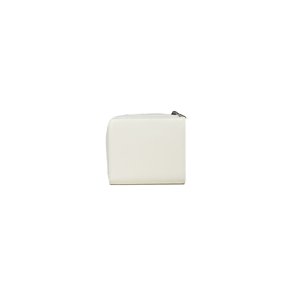 Jil Sander Small White Leather Zip-Up Wallet