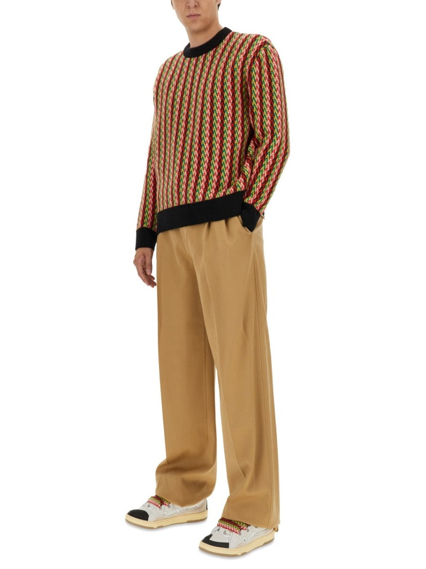 Lanvin Zigzag Pattern Merino Wool Sweater