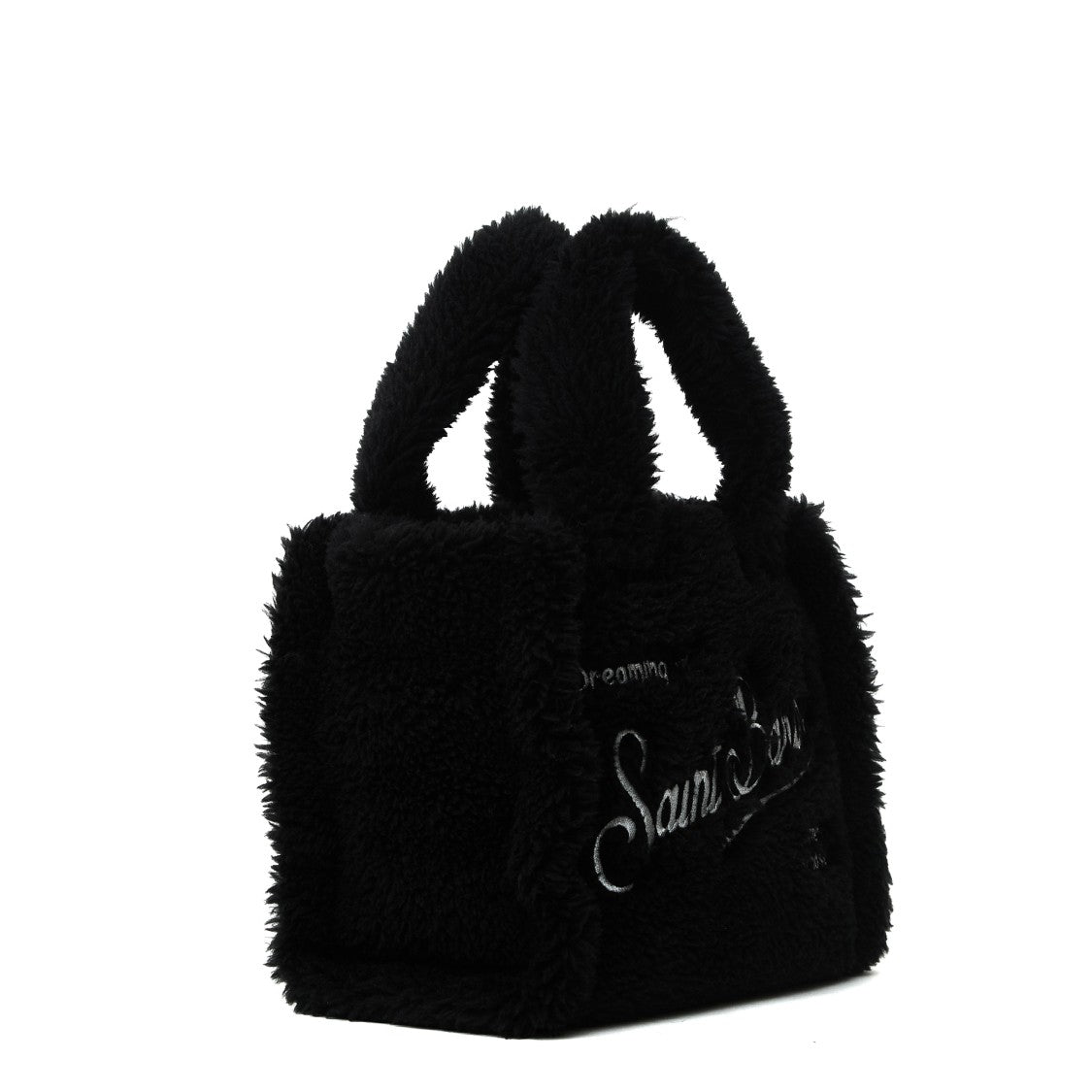 Mc2 Saint Barth Vanity Mini Teddy Faux Fur Top-Handle Bag