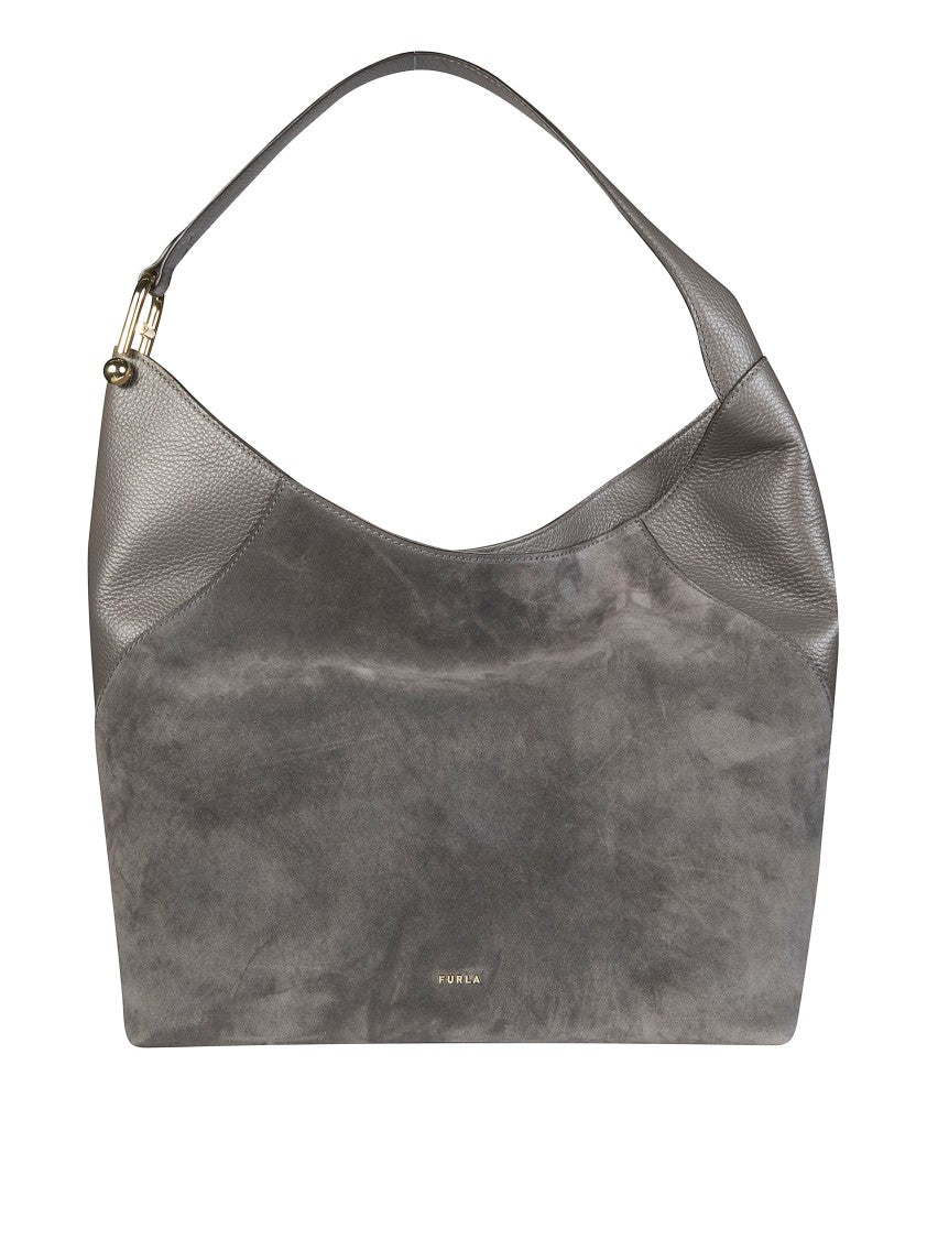 Furla Grey Furla Lara L Hobo Bag