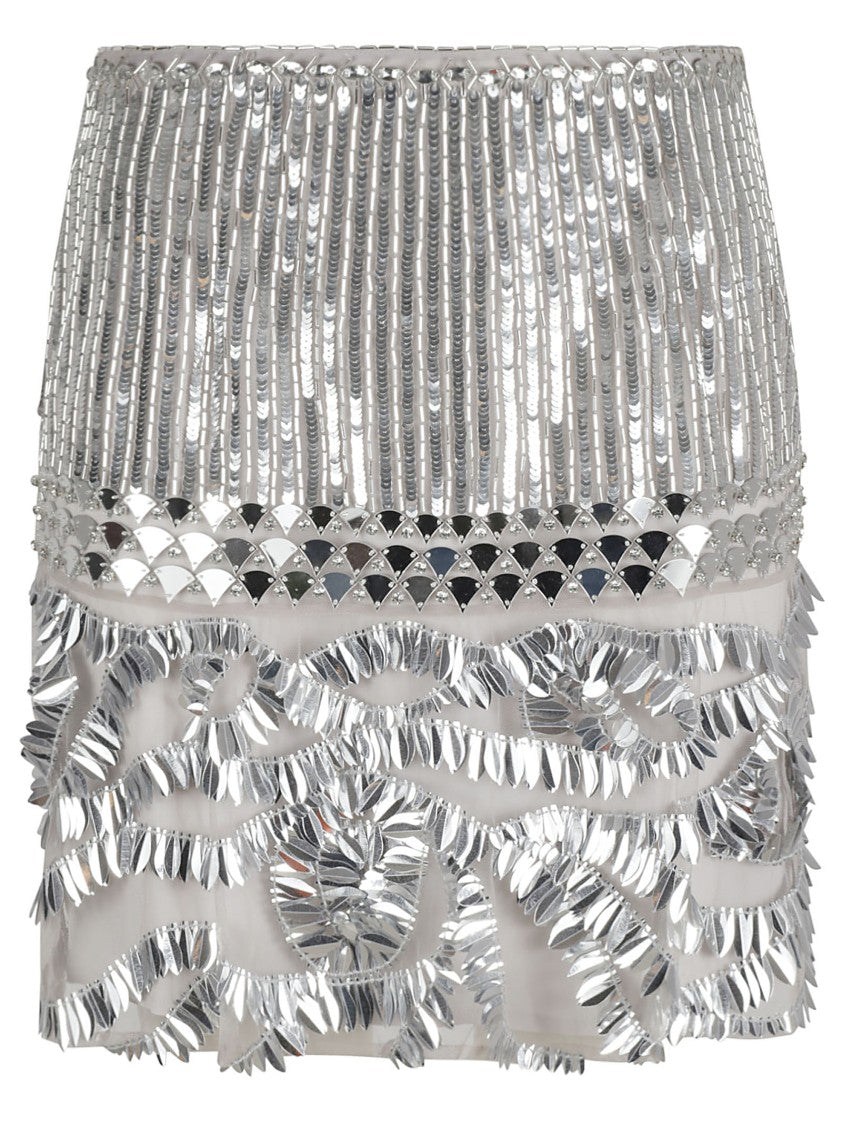 Alberta Ferretti Flowing Grey Skirt With Flattering Waistline