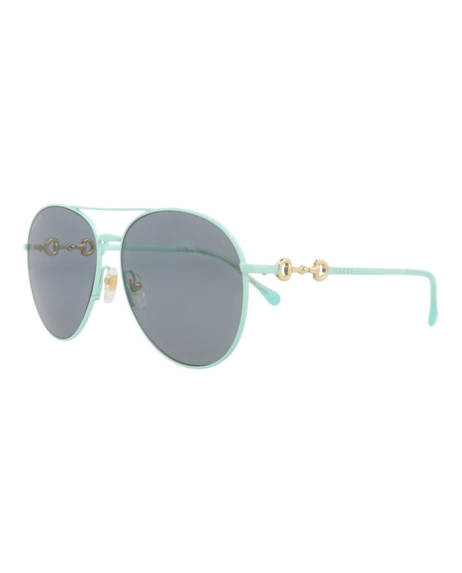 Gucci Aviator-Frame Metal Sunglasses