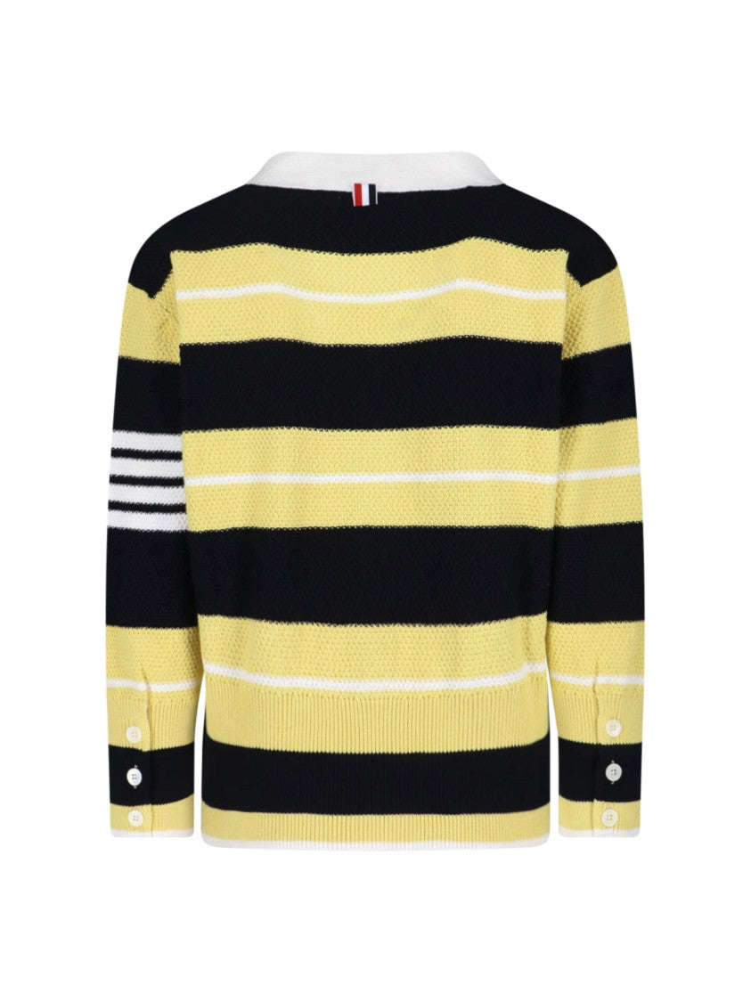 Thom Browne Striped Cardigan – Yellow