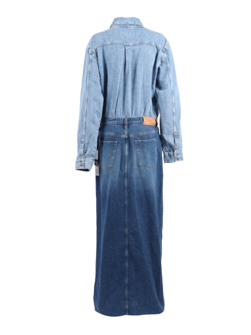 7 For All Mankind Mid Blue Maxi Dress Ipanema