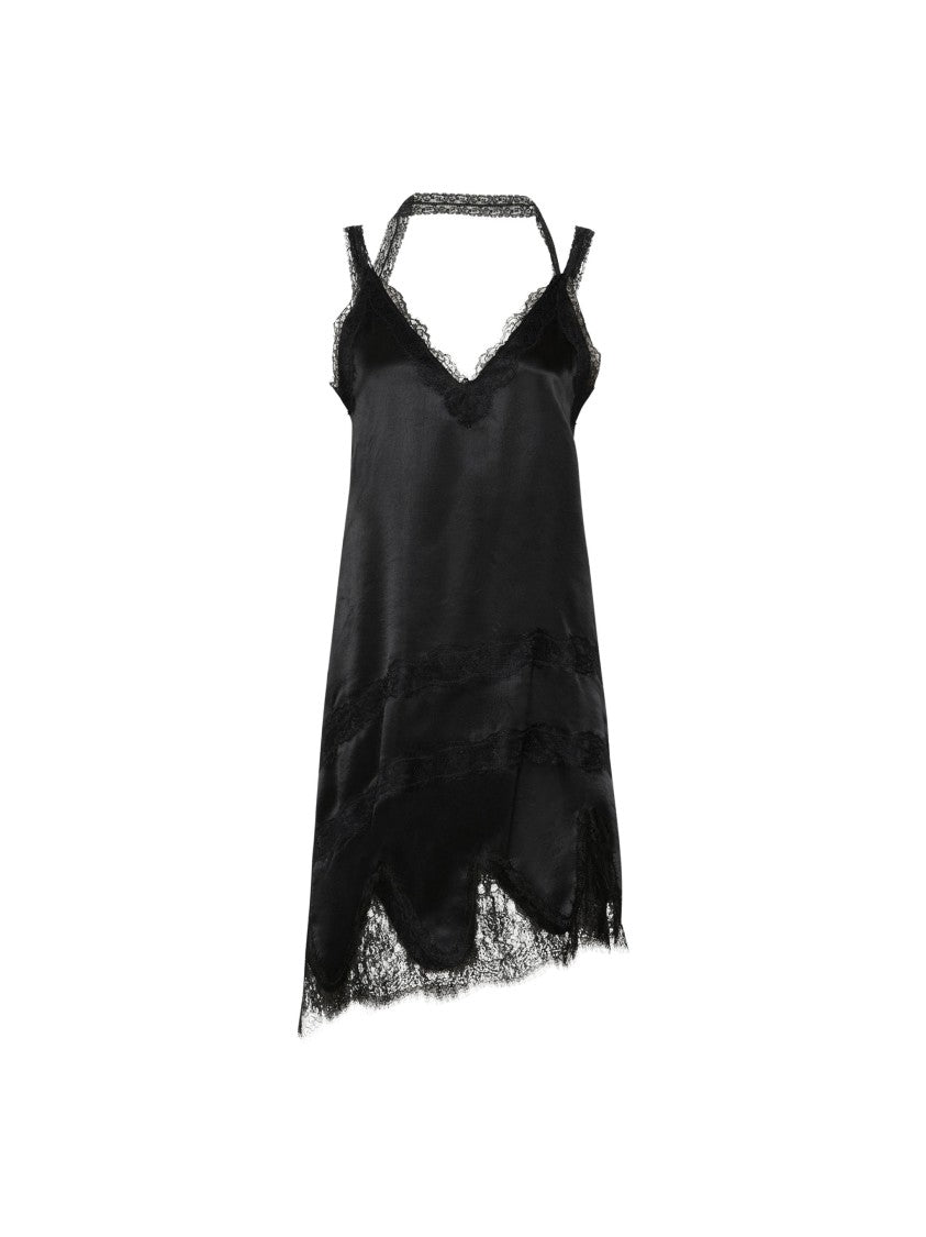 Marella Mllscoglio Delicate Lace Satin Slip Dress