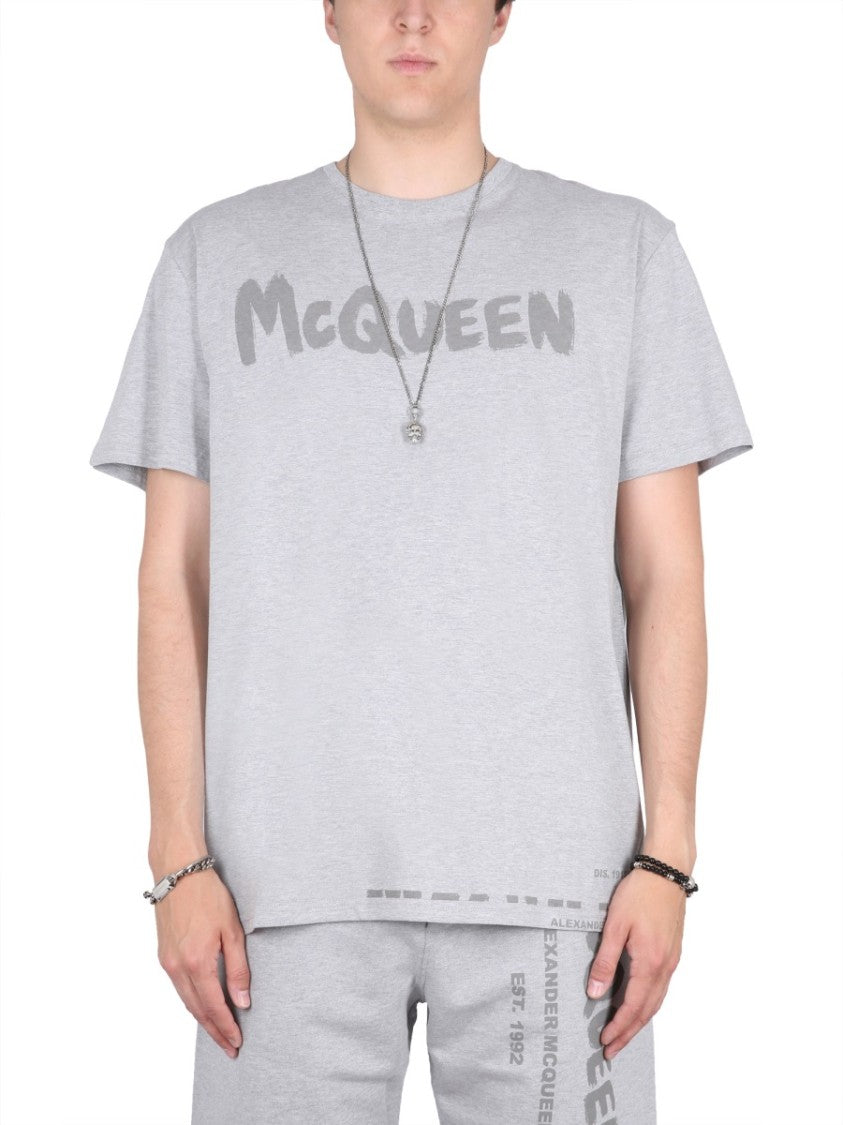 Alexander Mcqueen Graffiti Print T-Shirt
