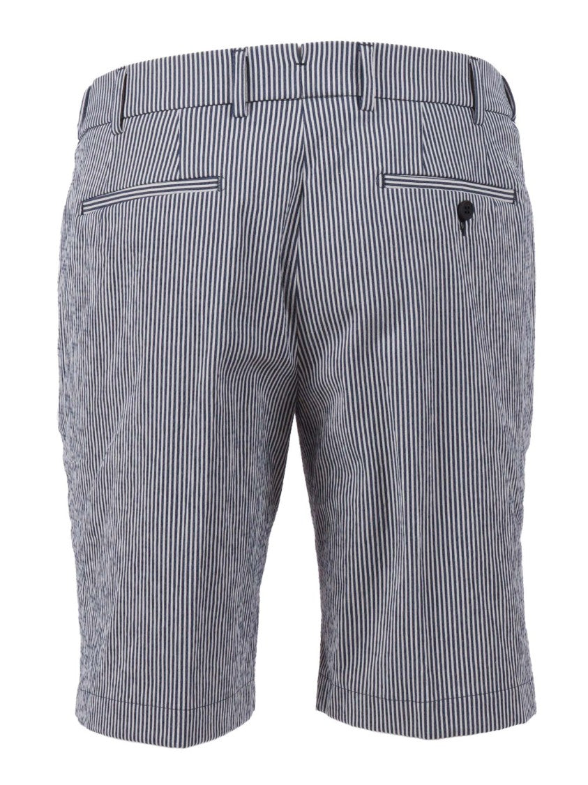 Berwich Vertical Stripe Slim Fit Shorts
