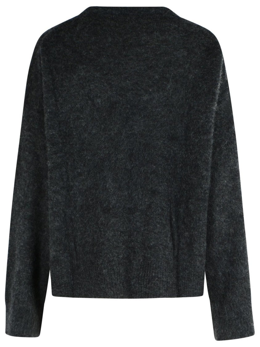 Ganni Grey Virgin Wool Blend Sweater