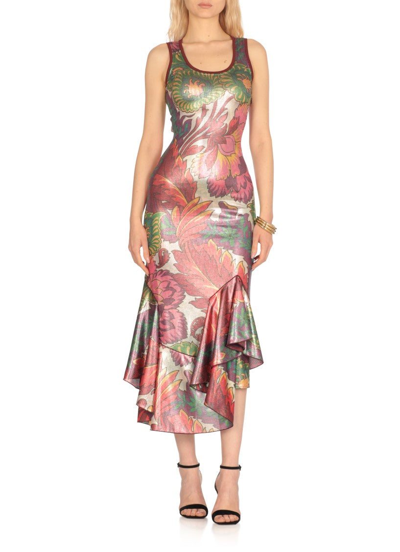 Etro Multicolor Floral Fantasy Dress
