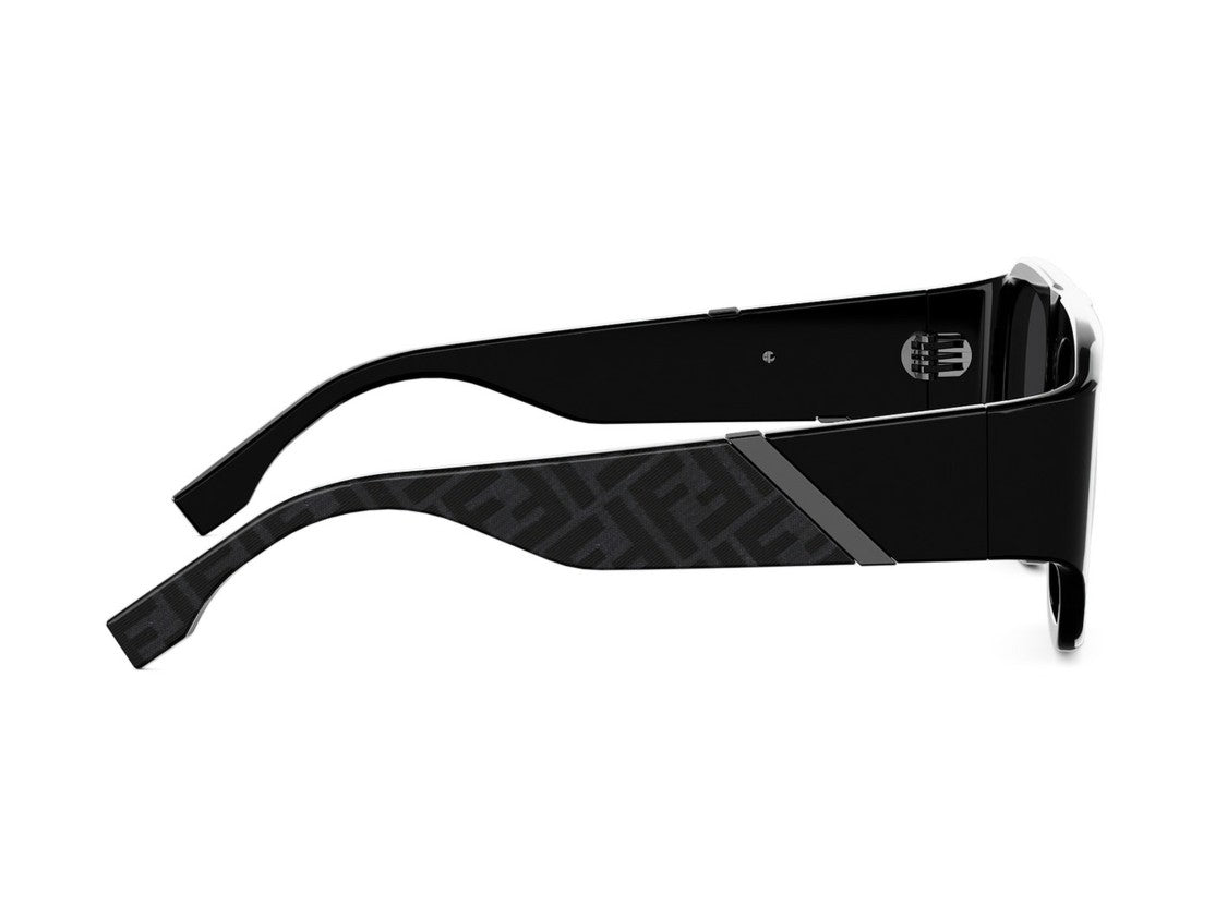 Fendi Fe40198i Oversized Embossed Square Sunglasses
