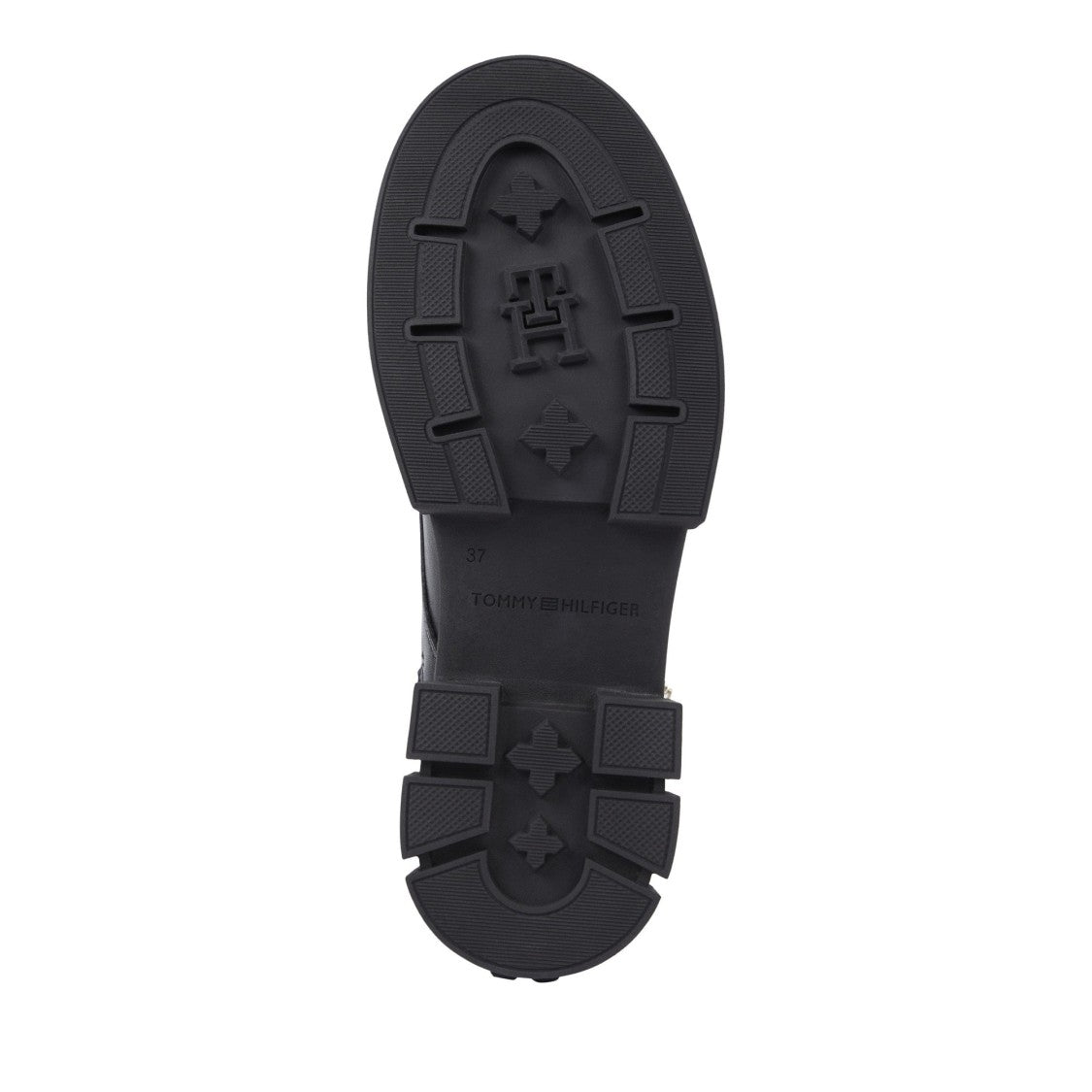 Tommy Hilfiger Black Feminine Lace-Up Buckle Detail Leather Boots