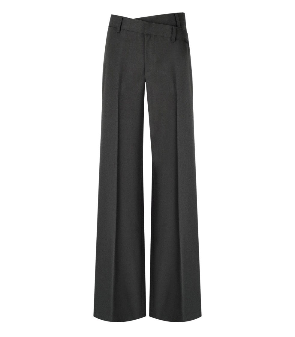 Federica Tosi Dark Grey Wide Leg Pants