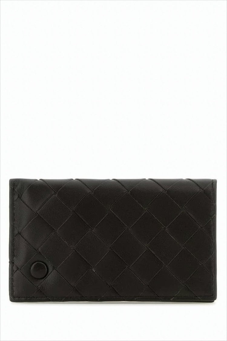 Bottega Veneta Rectangular Woven Leather Card Wallet